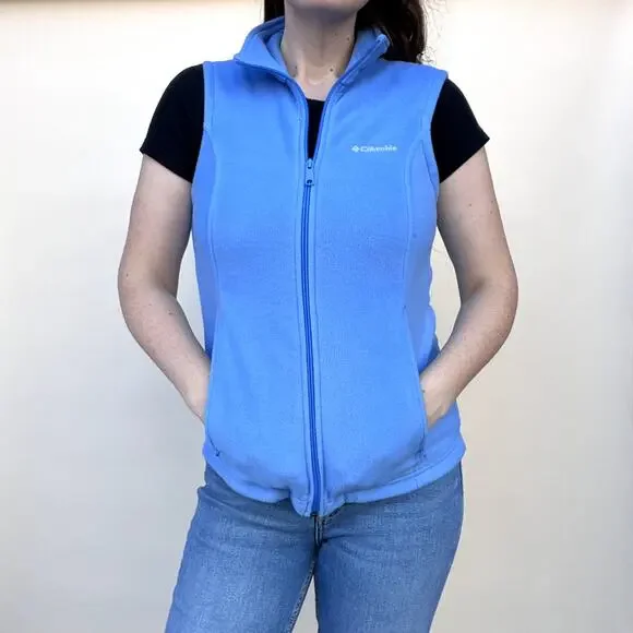 Women's Columbia Sawyer Rapids 2.0 Blue Fleece Vest Size S - Picture 2 of 7